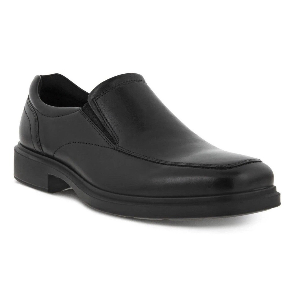 Ecco Helsinki 2 Men's Loafers Slip On Black Leather‎ Dress Shoes Sz-15 175$